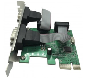 Placa PCI Express X1 Multiserial Com 2 Seriais e Low Profile