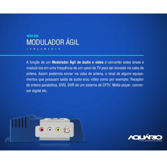 Modulador Ágil de Áudio e Vídeo para TV/CATV MOD-002
