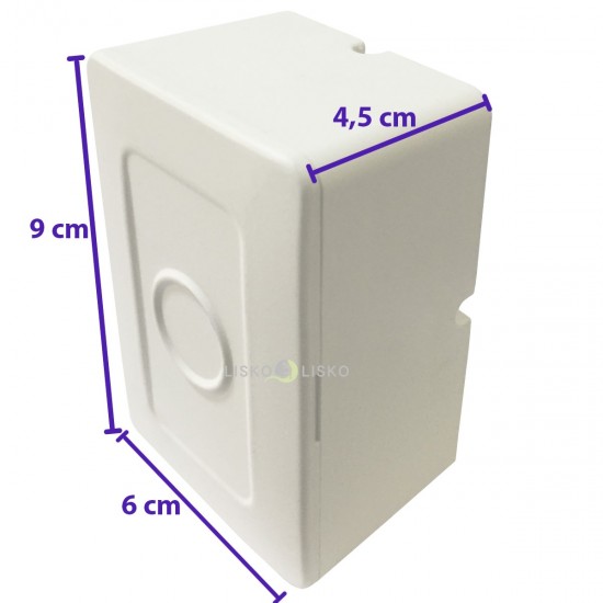 Caixa de Sobrepor CFTV Mini Branca 9x6x4,5cm