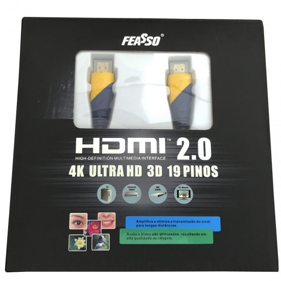 Cabo HDMI 2.0 4k Ultra HD Até 2160p 15 Metros