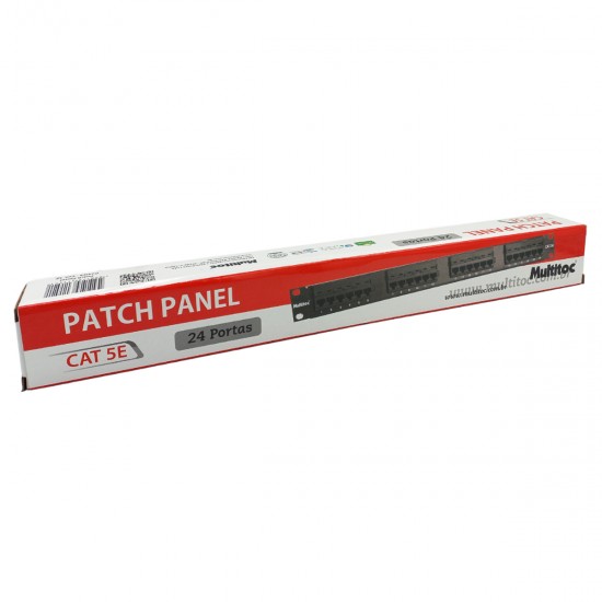 Patch Panel Cat5e 24 Portas 